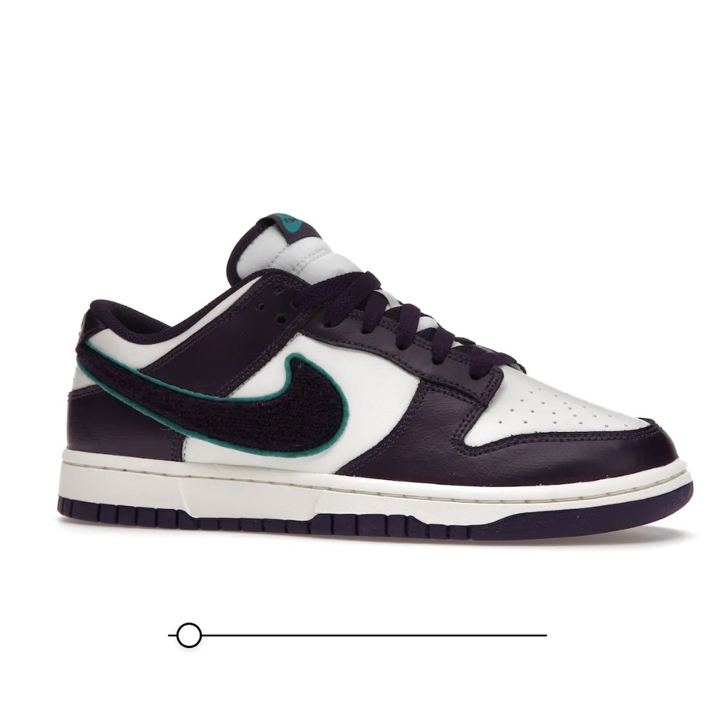 Nike Dunk Low Chenille Swish Sail Grand Purple